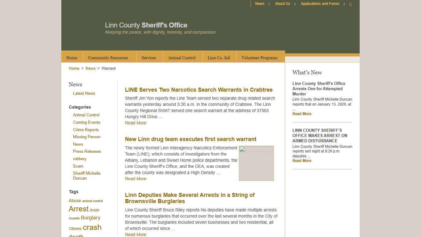 Warrant Archives - Linn County Sheriff's Office